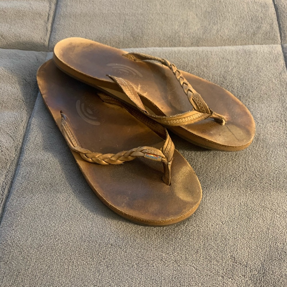 Women's Single Brain Rainbow Flip Flops